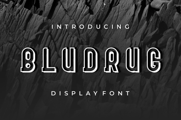Bludrug: A Bold Display Font for Modern Branding