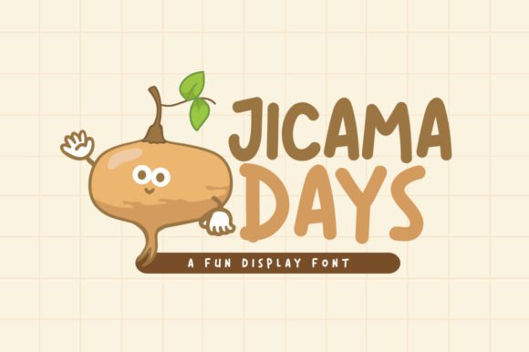 Jicama Days: A Playful Display Font for Creative Projects