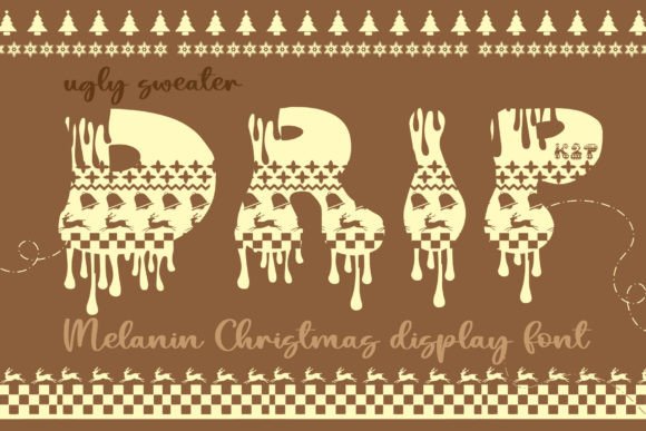 Ugly Sweater Drip Font for Festive Web Design