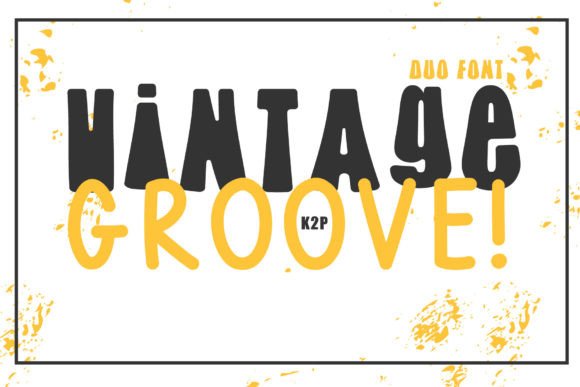 Vintage Groove Duo: A Stylish Font for Your Brand