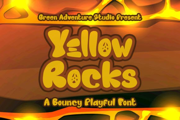 Yellow Rocks Font for Handmade Creations
